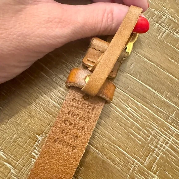 Gucci Brown GG Marmont Thin Belt - Picture 4 of 5